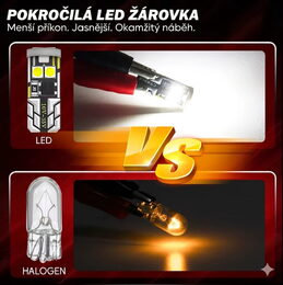 LED T10 bílá, 10-35V, 6LED/3030SMD CAN-Bus