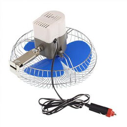 Ventilátor do auta otočný kovový 20 cm 12V pevná montáž