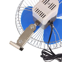Ventilátor do auta otočný kovový 20 cm 12V pevná montáž