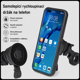 Univerzální rychloupínací držák telefonu antivibrační na kolo, motocykl