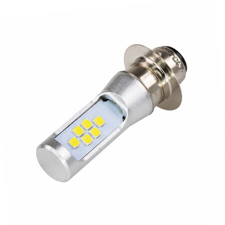 LED P15D bílá, 12V, motocyklová