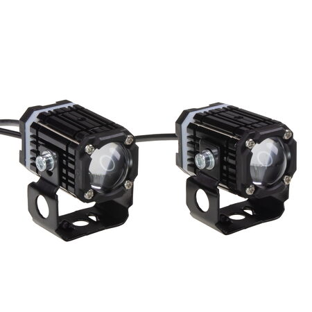 LED světla s čočkou na motocykl