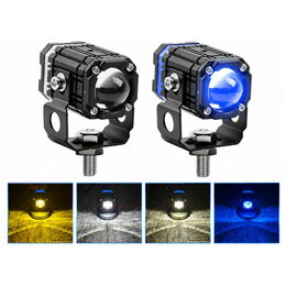 LED světla s čočkou na motocykl