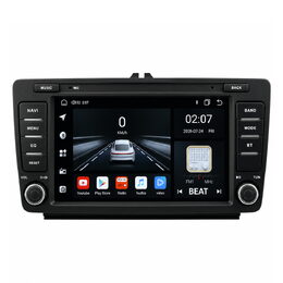 Autorádio pro Škoda Octavia II, Yeti s 7" LCD, Android, Wi-Fi, GPS, CarPlay, Bluetooth, 4G
