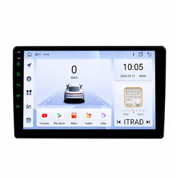 2DIN Autorádio s 9" LCD, Android, WI-FI, GPS, CarPlay, Bluetooth, 4G, 2x USB