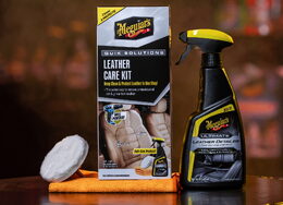 Meguiar's Quik Solutions Leather Care Kit - sada na hloubkové čistění a ochranu kůže