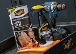 Meguiar's Quik Solutions Leather Care Kit - sada na hloubkové čistění a ochranu kůže