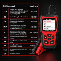 Tester akumulátorů Autophix BT300