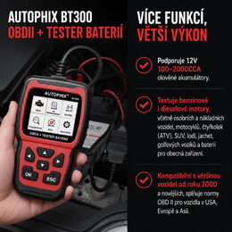 Tester akumulátorů/univerzální autodiagnostika Autophix BT300PRO
