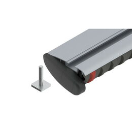 Tyče NORDRIVE SILENZIO L 128 cm stříbrné - 2ks