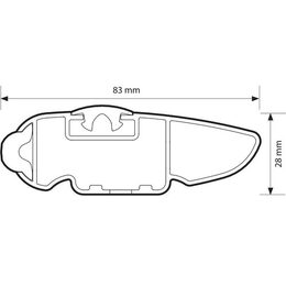 Tyče NORDRIVE SILENZIO L 128 cm černé - 2 ks