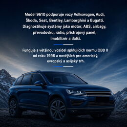 Autodiagnostika Autophix 9610 OBDII pro VW, Škoda, Seat, Audi