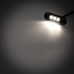 LED poziční světlo bílé 84x24x11mm 3LED 12/24V ECE R10 R148