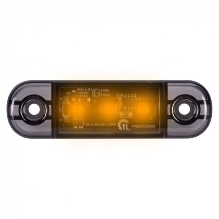 LED poziční světlo oranžové 84x24x11mm 3LED 12/24V ECE R10 R148