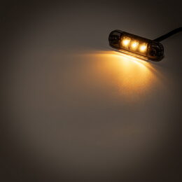 LED poziční světlo oranžové 84x24x11mm 3LED 12/24V ECE R10 R148