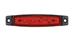 LED poziční světlo červené 96x20x16mm 6LED 12/24V ECE R10 R148