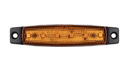 LED poziční světlo oranžové 96x20x16mm 6LED 12/24V ECE R10 R148
