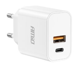 Síťová nabíječka USB+USB-C 20W Quick Charge 230V