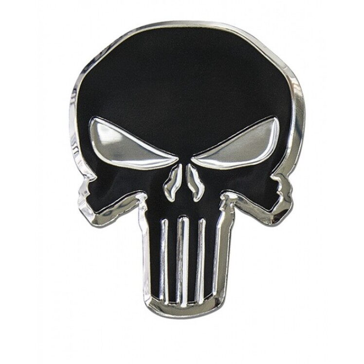 Samolepící dekor metal lebka černá