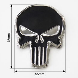 Samolepící dekor metal lebka černá