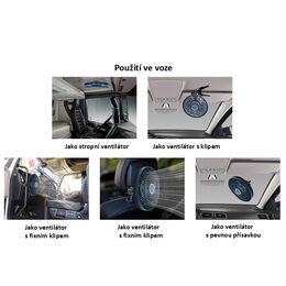 Ventilátor 208 mm na fixní klip 12-24V