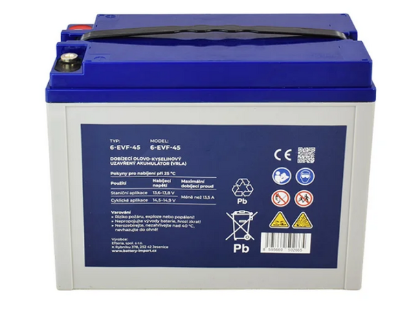 Trakční (GEL) baterie GOOWEI ENERGY 6-EVF-45, 45Ah, 12V