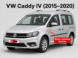 LED dynamické blinkry VW Caddy 2015- oranžové, kouřové