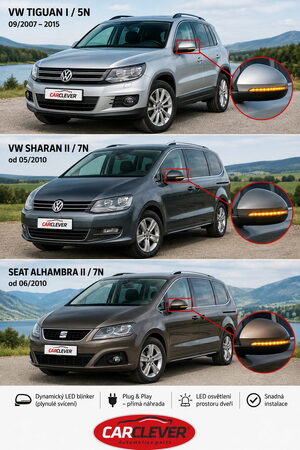 LEDM dynamické blinkry VW Tiguan, Sharan, Alhambra