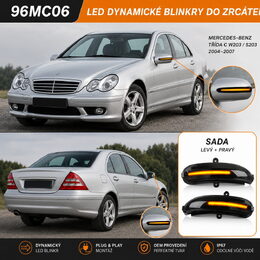LEDM dynamické blinkry Mercedes C W203, oranžové