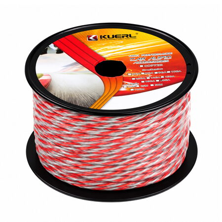 Kabel kroucený 2x1 mm, červená/šedá, 100 m bal