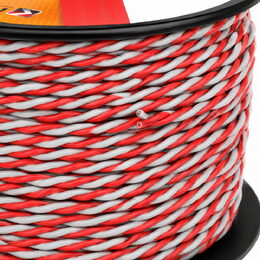 Kabel kroucený 2x1 mm, červená/šedá, 100 m bal