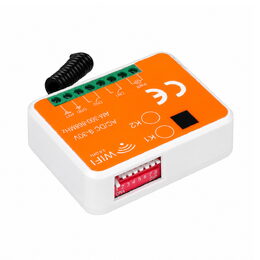 Univerzální 2-kanálový WiFi/RF přijímač 300–868 MHz pro vrata a brány, Tuya/SmartLife