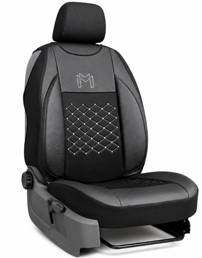 Ergonomický Ochranný potah na 1 sedadlo EMOTION – černý, prošívaný
