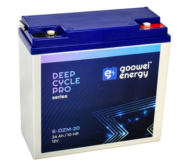 Trakční (GEL) baterie GOOWEI ENERGY 6-DZM-20, 24Ah, 12V