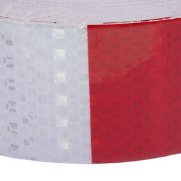 Samolepící reflexní páska 25m x 5cm červenobílá