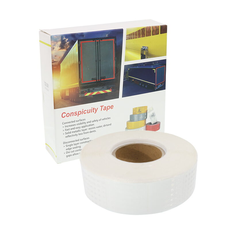Samolepící reflexní páska dělená 50m x 5cm bílá ECE R104