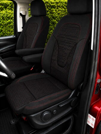 Autopotahy na míru VOLKSWAGEN CRAFTER II, 2 MÍSTA, od r. 2017 AUTHENTIC CARO hnědé