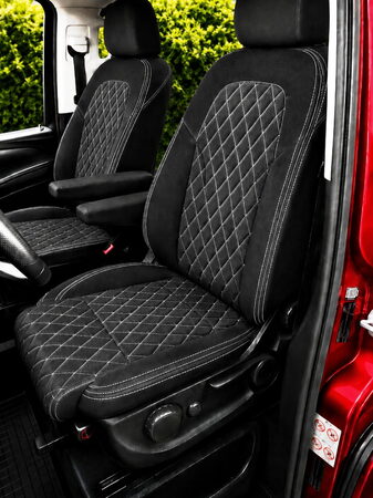 Autopotahy na míru VOLKSWAGEN CRAFTER II, 5 MÍST, od r. 2017 AUTHENTIC CARO bílé