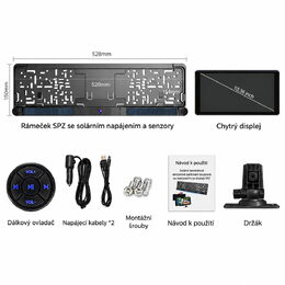 SET bezdrátový digitální kamerový systém + 2 senzory v SPZ se solárním napájením a monitor