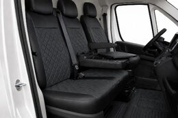 Autopotahy Citroen Jumper II, 3 místný, od r. 2006, a FL od r. 2016, ekokůže CARO černé