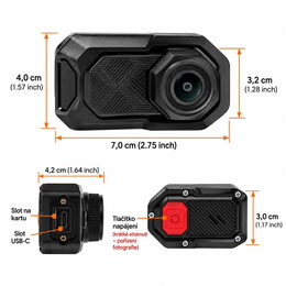 Motocyklová FULL HD, WiFi kamera, IP66