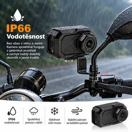 Motocyklová FULL HD, WiFi kamera, IP66