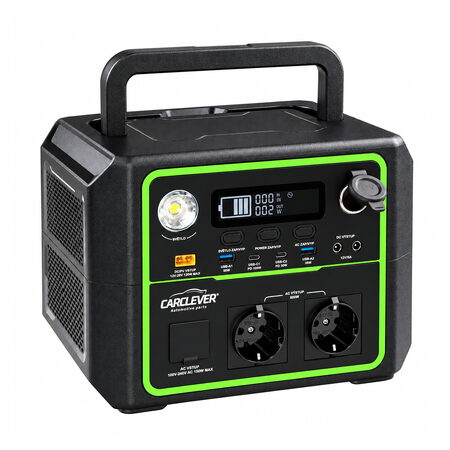 Nabíjecí stanice CARCLEVER - powerbanka, 336 Wh, AC-600W