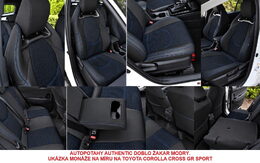 Autopotahy na míru VOLKSWAGEN CRAFTER II, 7 MÍST, od r. 2017 AUTHENTIC DOBLO žakar modrý