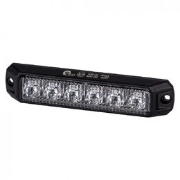 Výstražné LED světlo vnější oranžové, 12-24V 6LED 7W, ECE R65, ECE R10, 130x28 mm