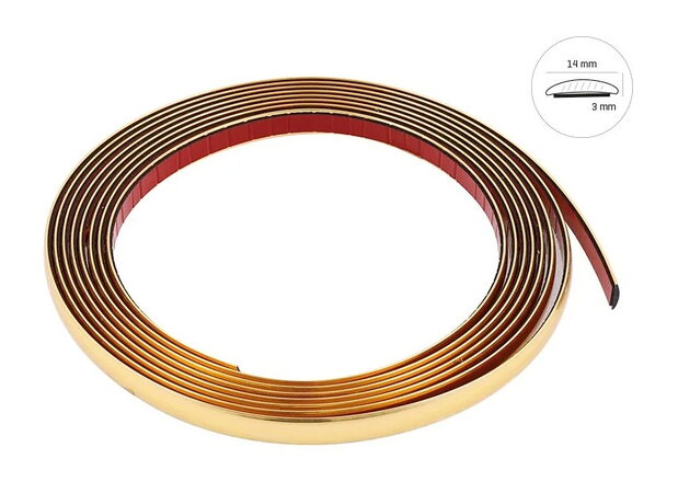 Samolepící lišta zlatá 14mm x 5m