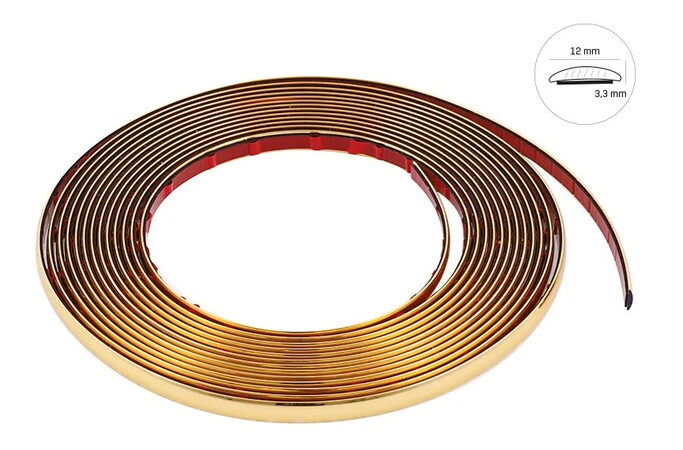 Samolepící lišta zlatá 12mm x 8m