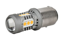 LED žárovky BAU15s PY21W oranžová, 15SMD 3030 12/24V - 2ks