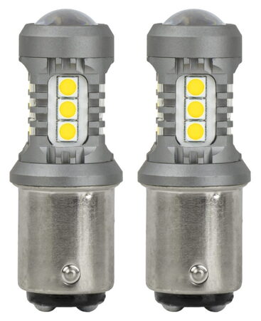 LED žárovky BAY15d P21/5W bílá, 15SMD 3030 12/24V - 2ks