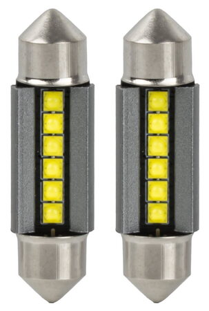 LED žárovky sufit 41mm C5W C10 bílá, 6SMD 2525, Canbus, 12/24V